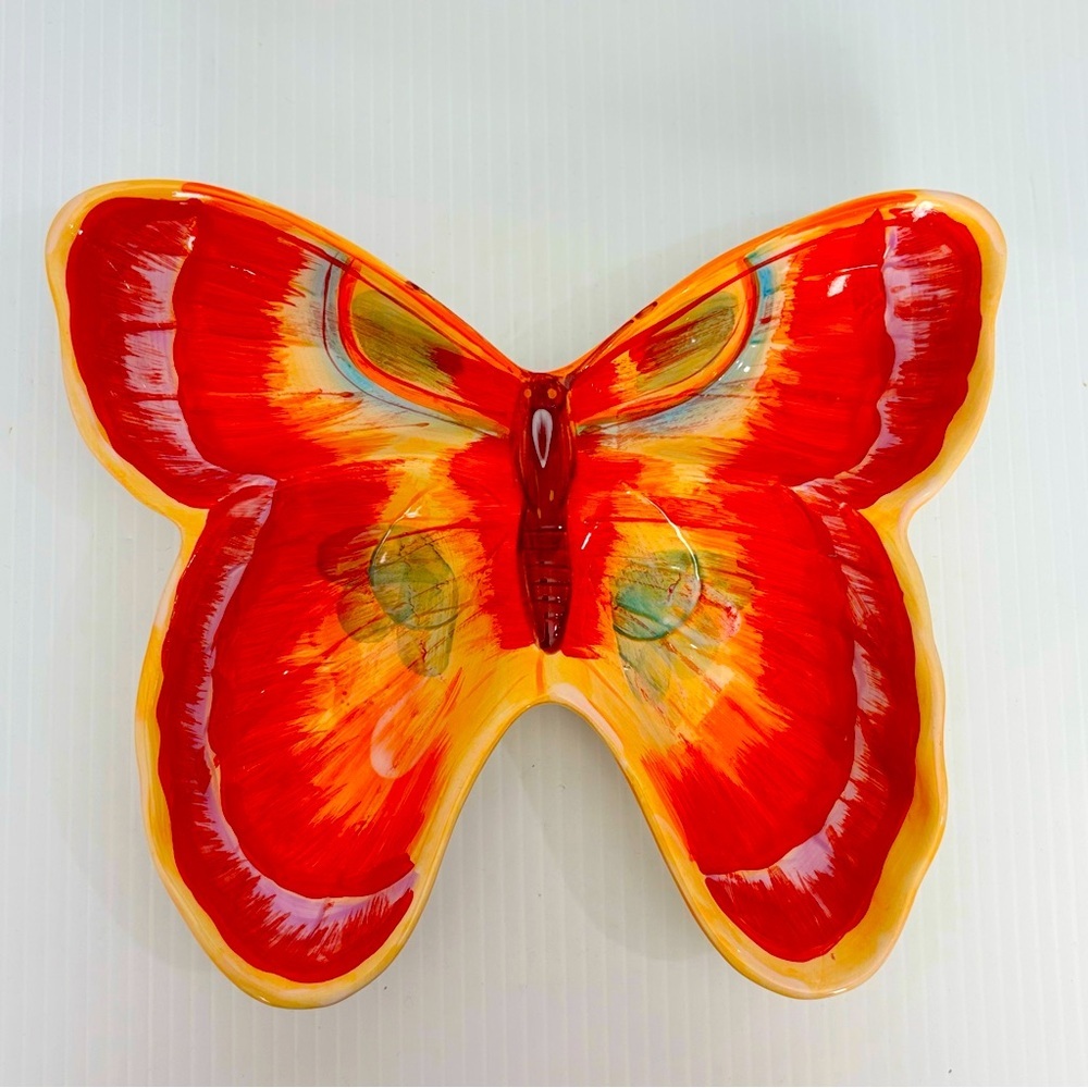 La Dolce Vita Butterfly Trinket Dish Free Flight Collection 9”
